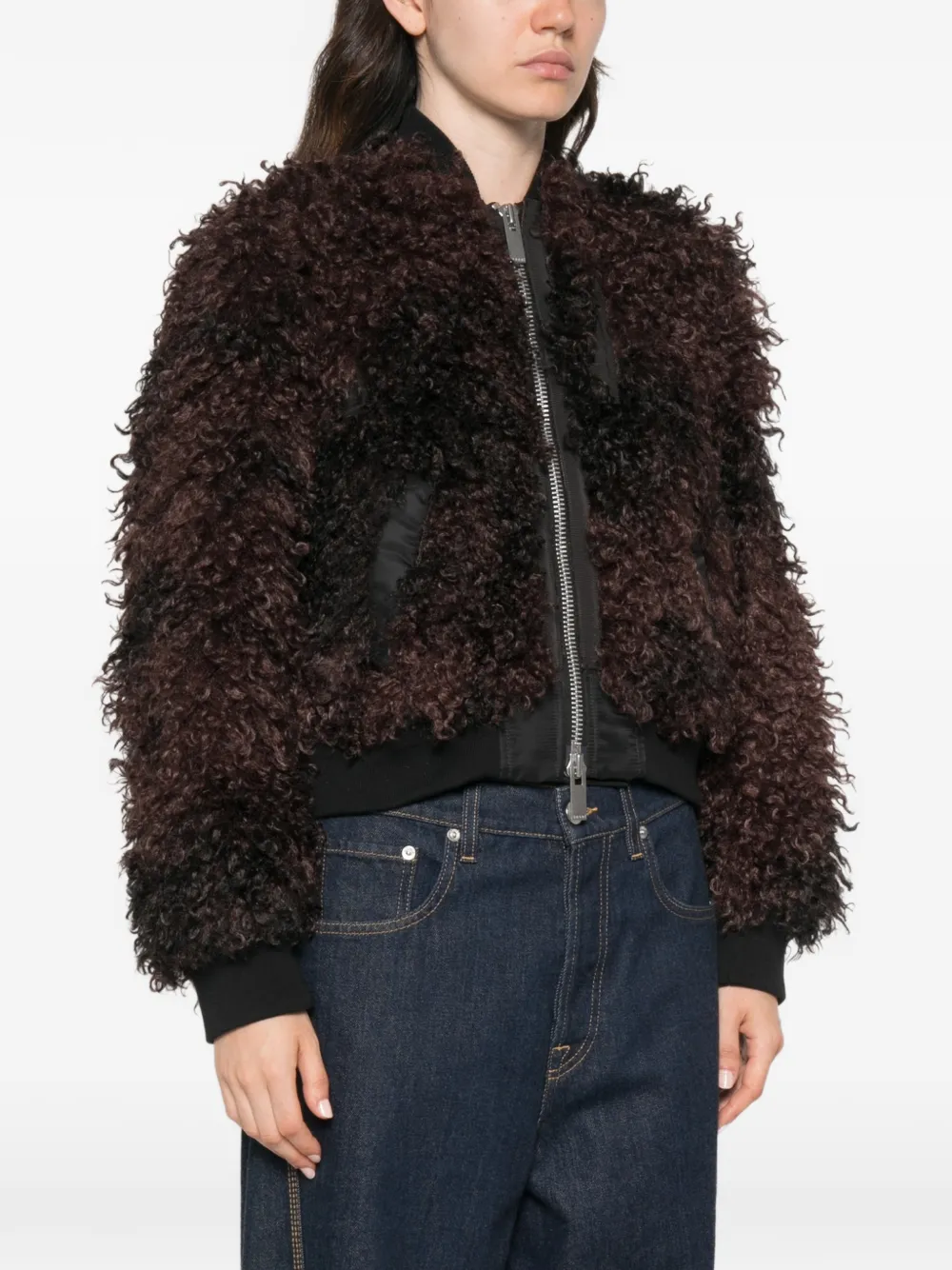 sacai Bomberjack met rits Bruin