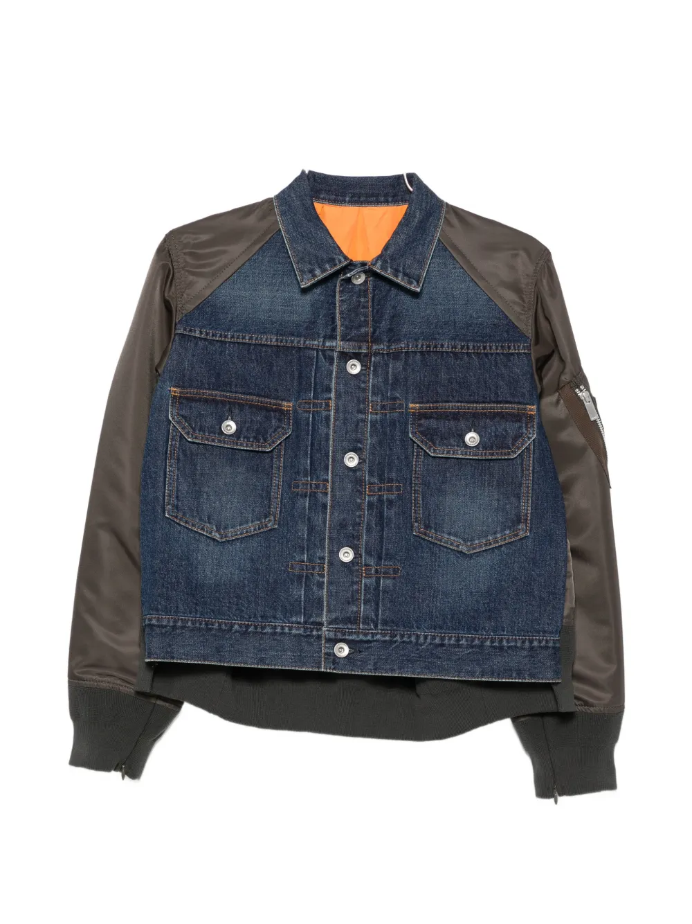 sacai zip-pocket jacket - Blue