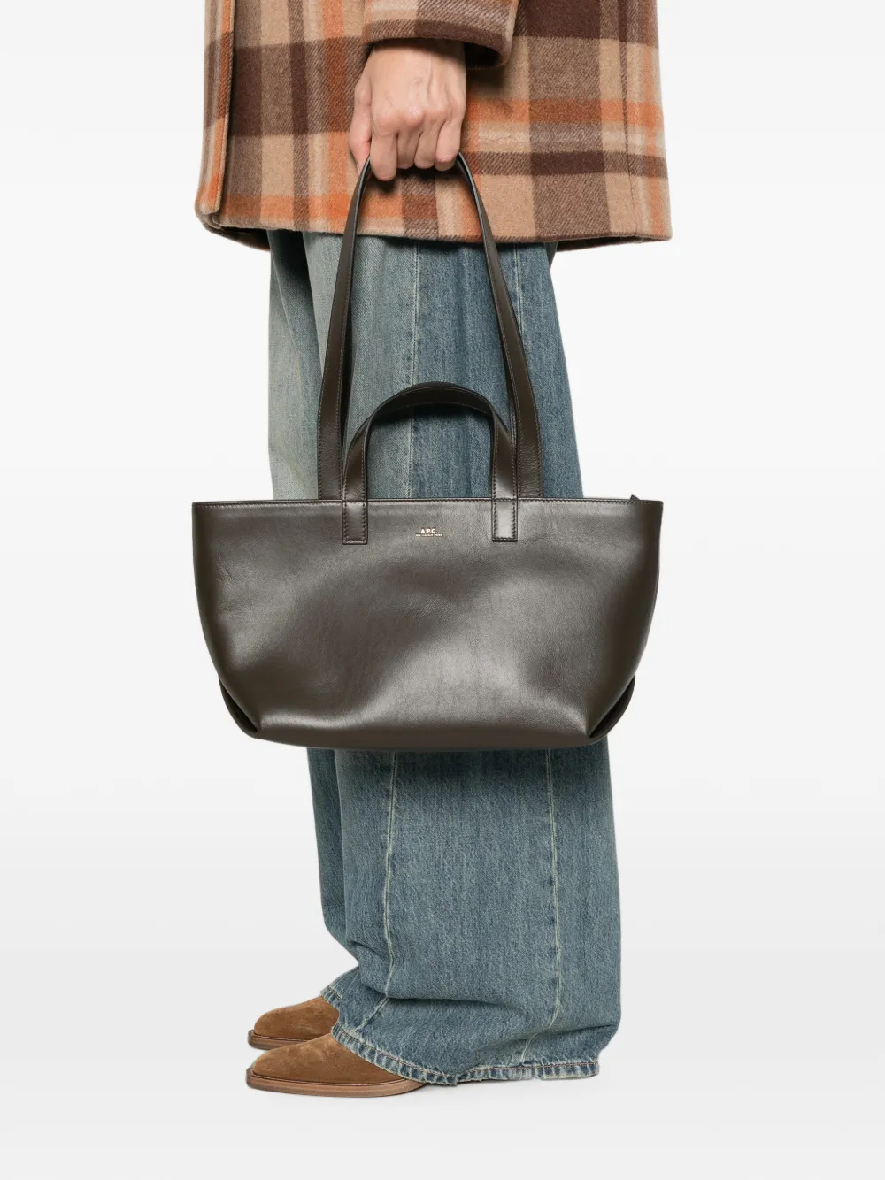 A.P.C. Drummer small tote bag Bruin