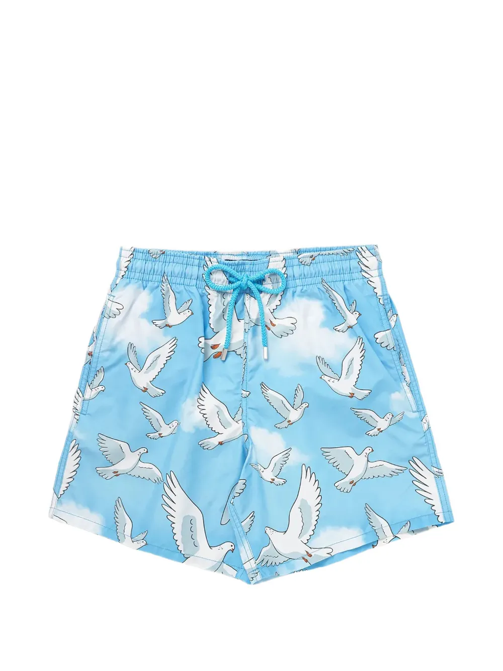 Vilebrequin Moorea Badeshorts mit Tauben-Print - Blau