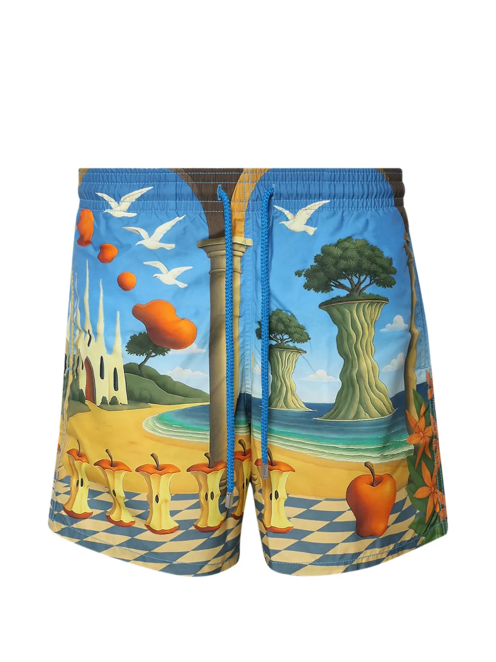 Vilebrequin x 3.PARADIS Eden Badeshorts mit Surrealisten-Print - Blau