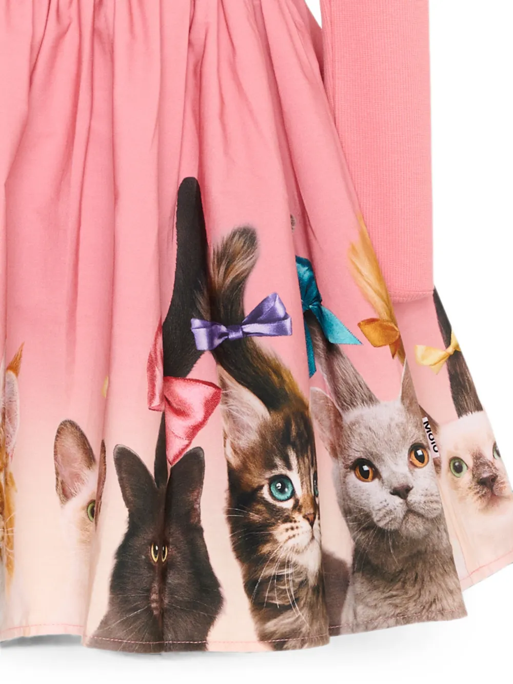 Molo Jurk met lange mouwen en kattenprint Roze