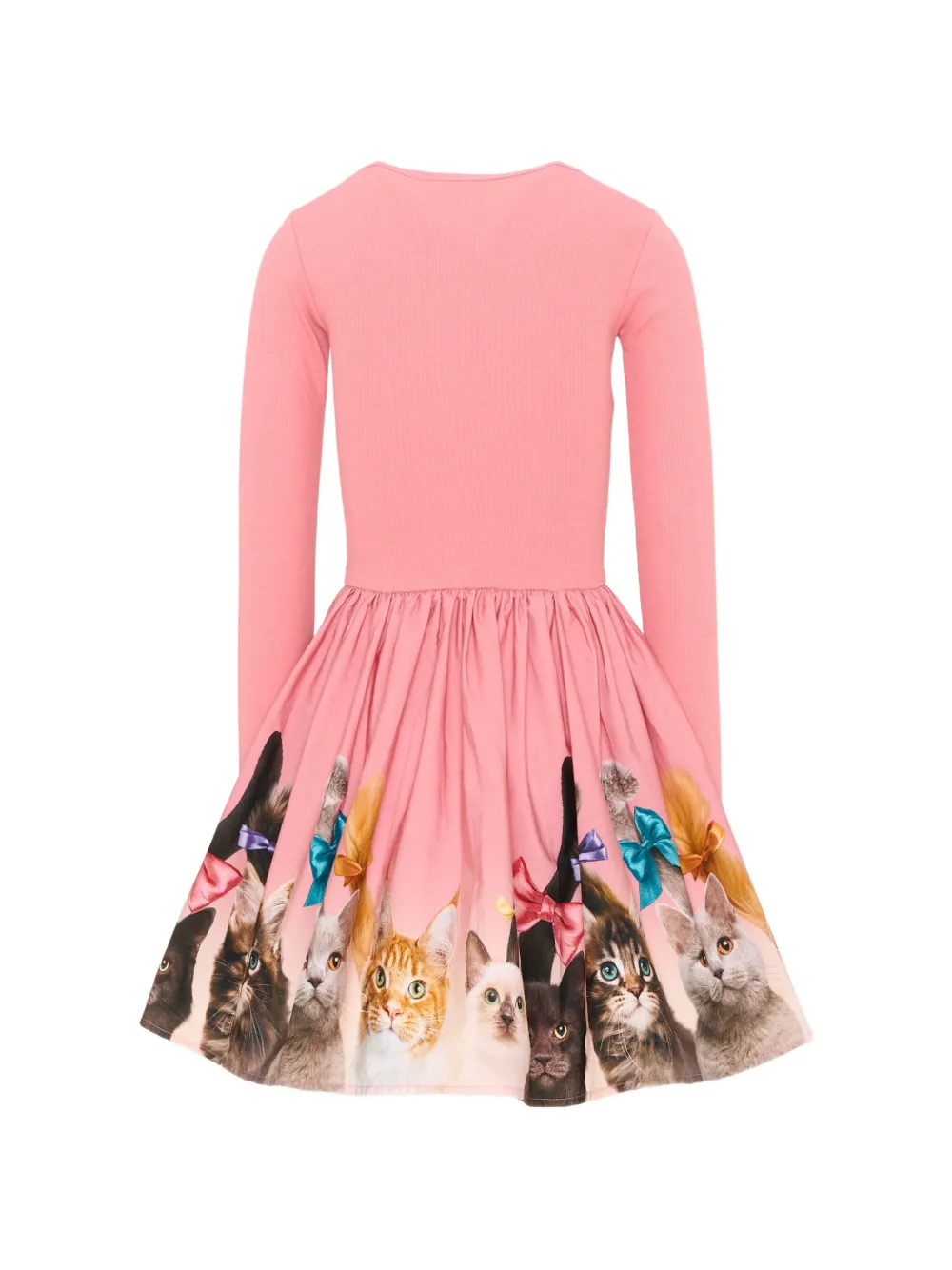 Molo Jurk met lange mouwen en kattenprint Roze
