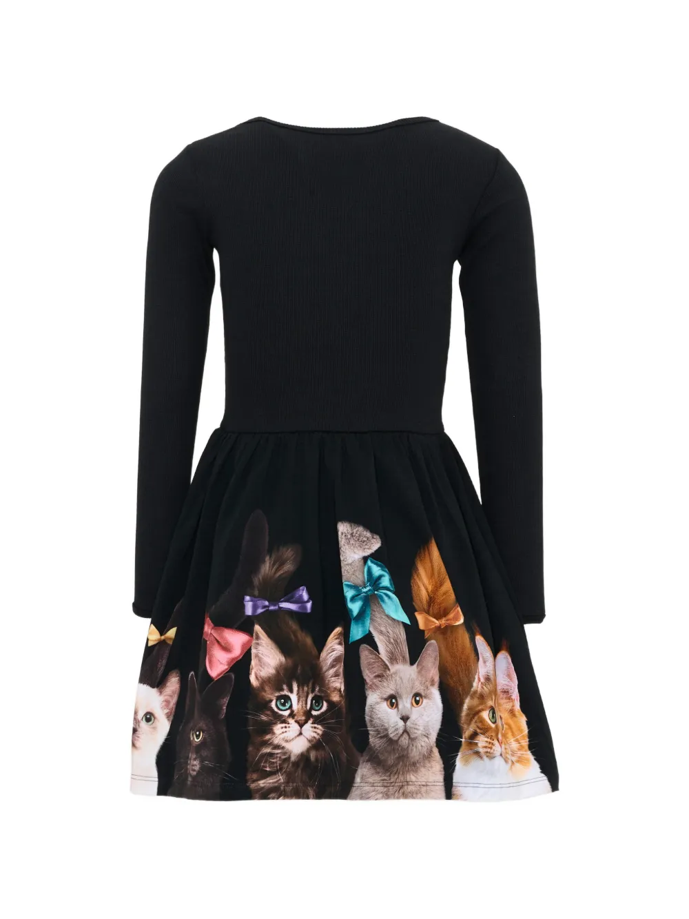 Molo Credence jurk met kat-print en lange mouwen Zwart
