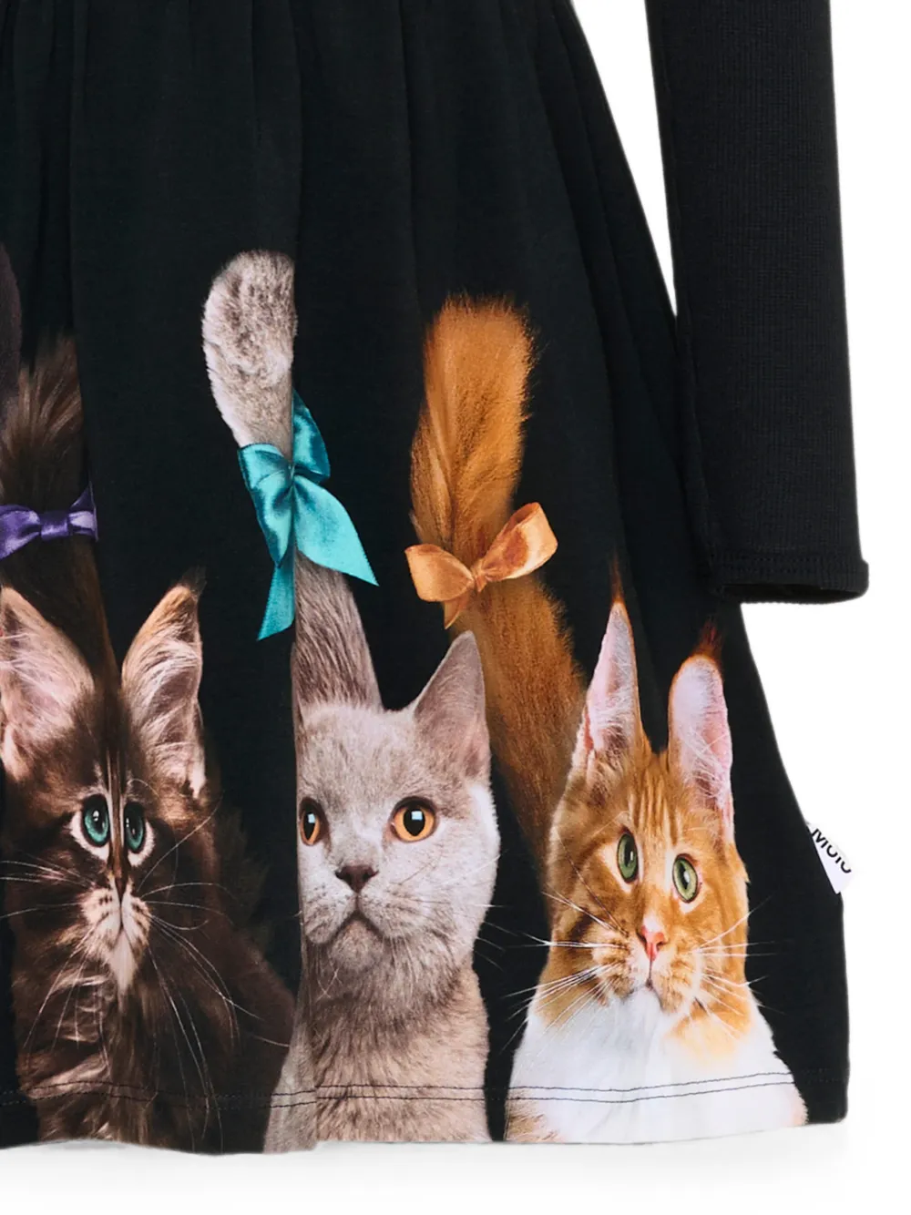 Molo Credence jurk met kat-print en lange mouwen Zwart