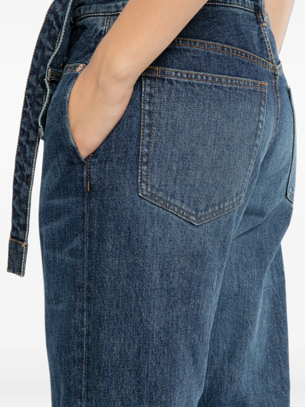 sacai Gelaagde jeans met vlak Blauw