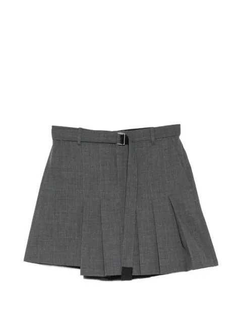 sacai pleated suiting shorts