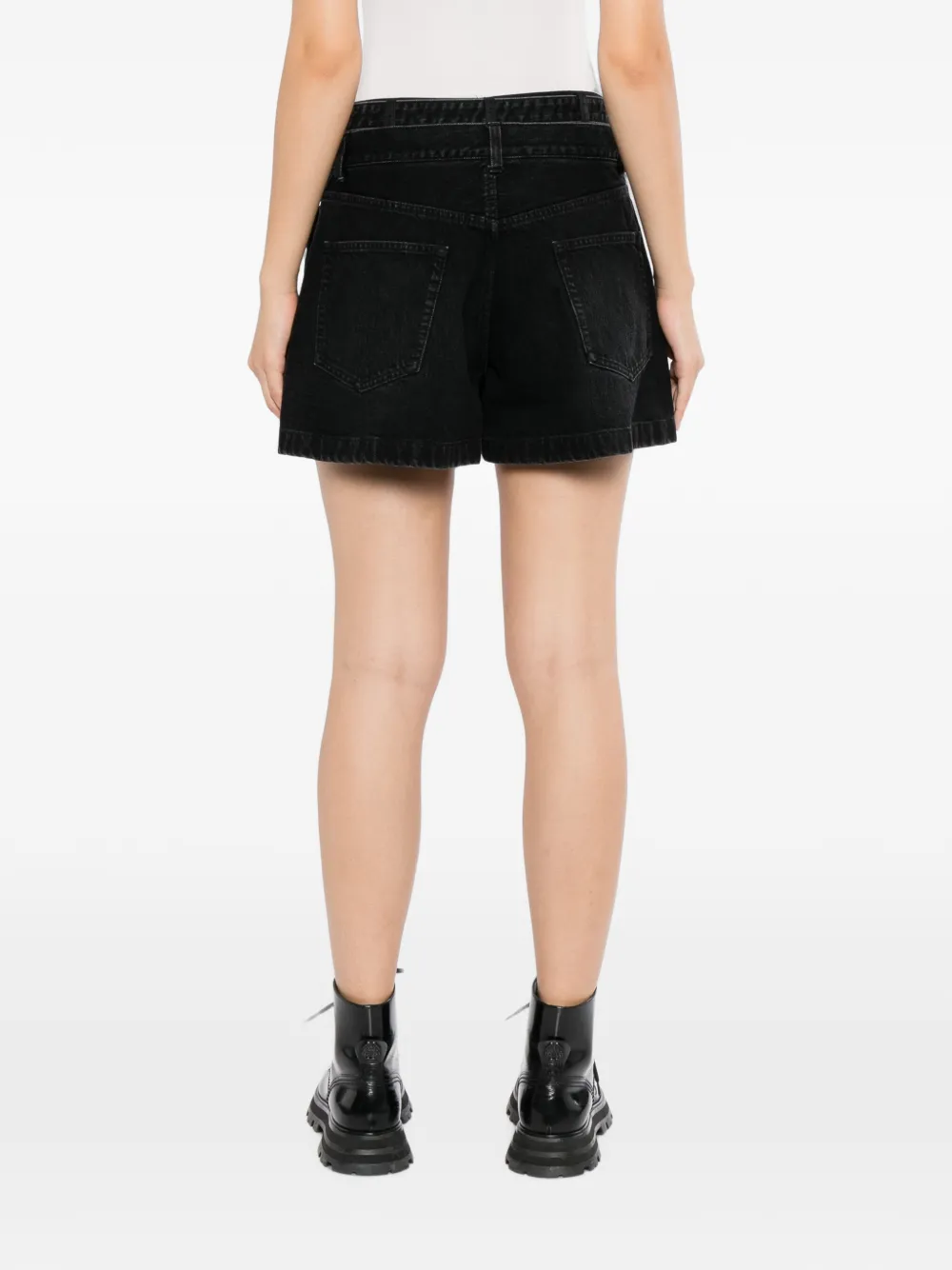 sacai Denim shorts Zwart