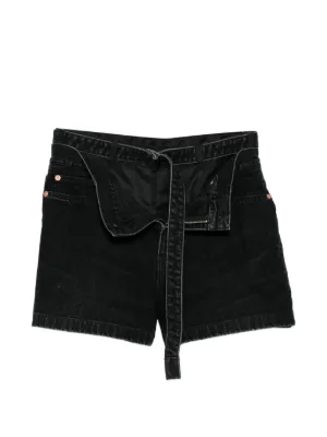 Alexander Wang ラインストーンロゴ ショートパンツ | ブラック