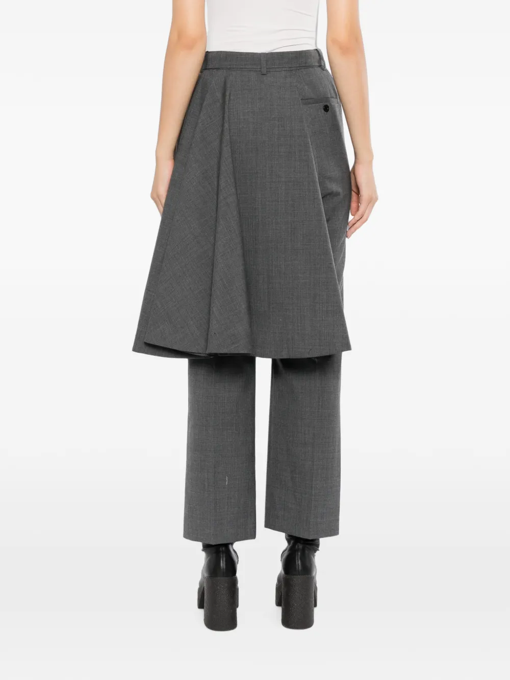 sacai Gelaagde broek met ceintuur Grijs
