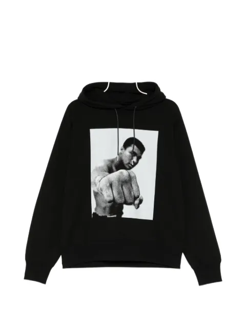 sacai graphic-print drawstring hoodie