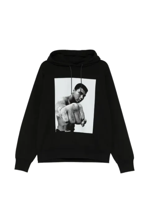 sacai graphic-print drawstring hoodie