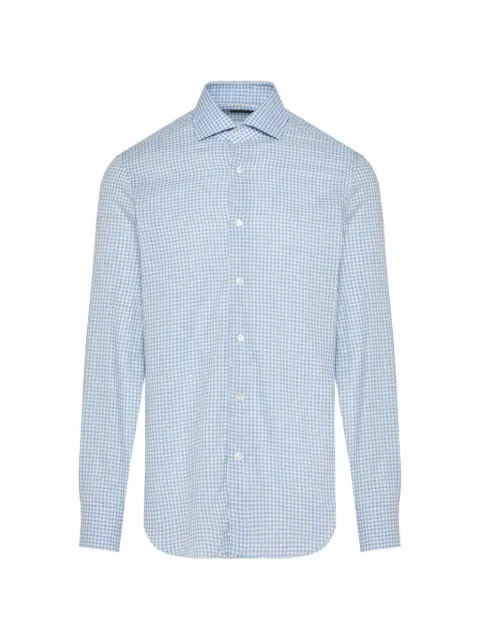 Barba gingham-check long-sleeve shirt