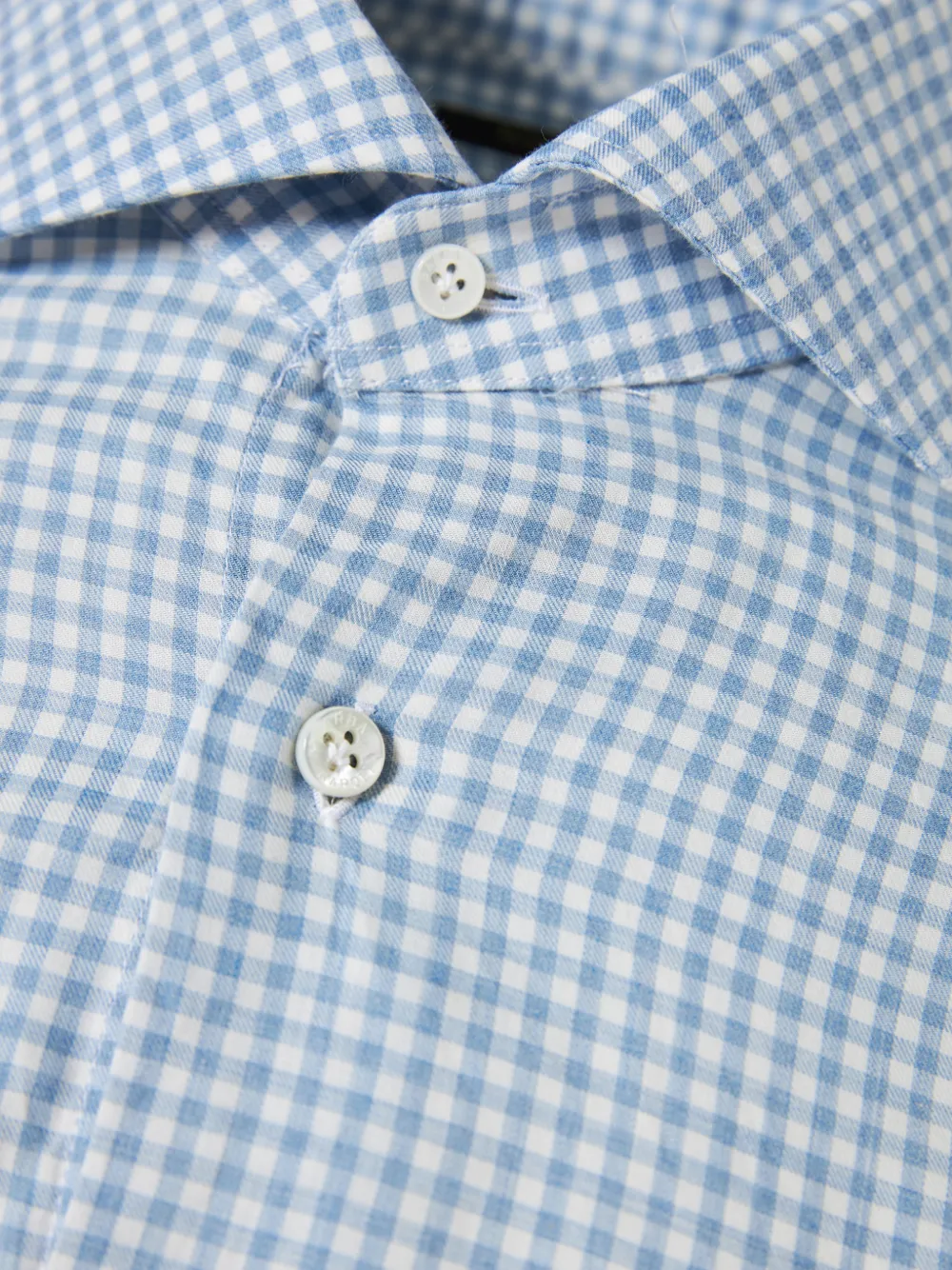 Barba Overhemd met gingham ruit Blauw