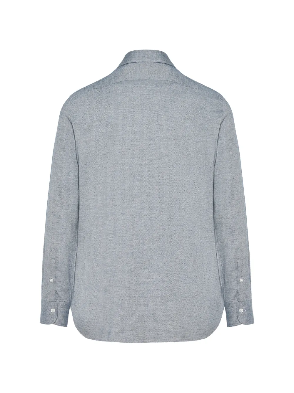 Barba Overhemd met lange mouwen en visgraat-patroon Blauw