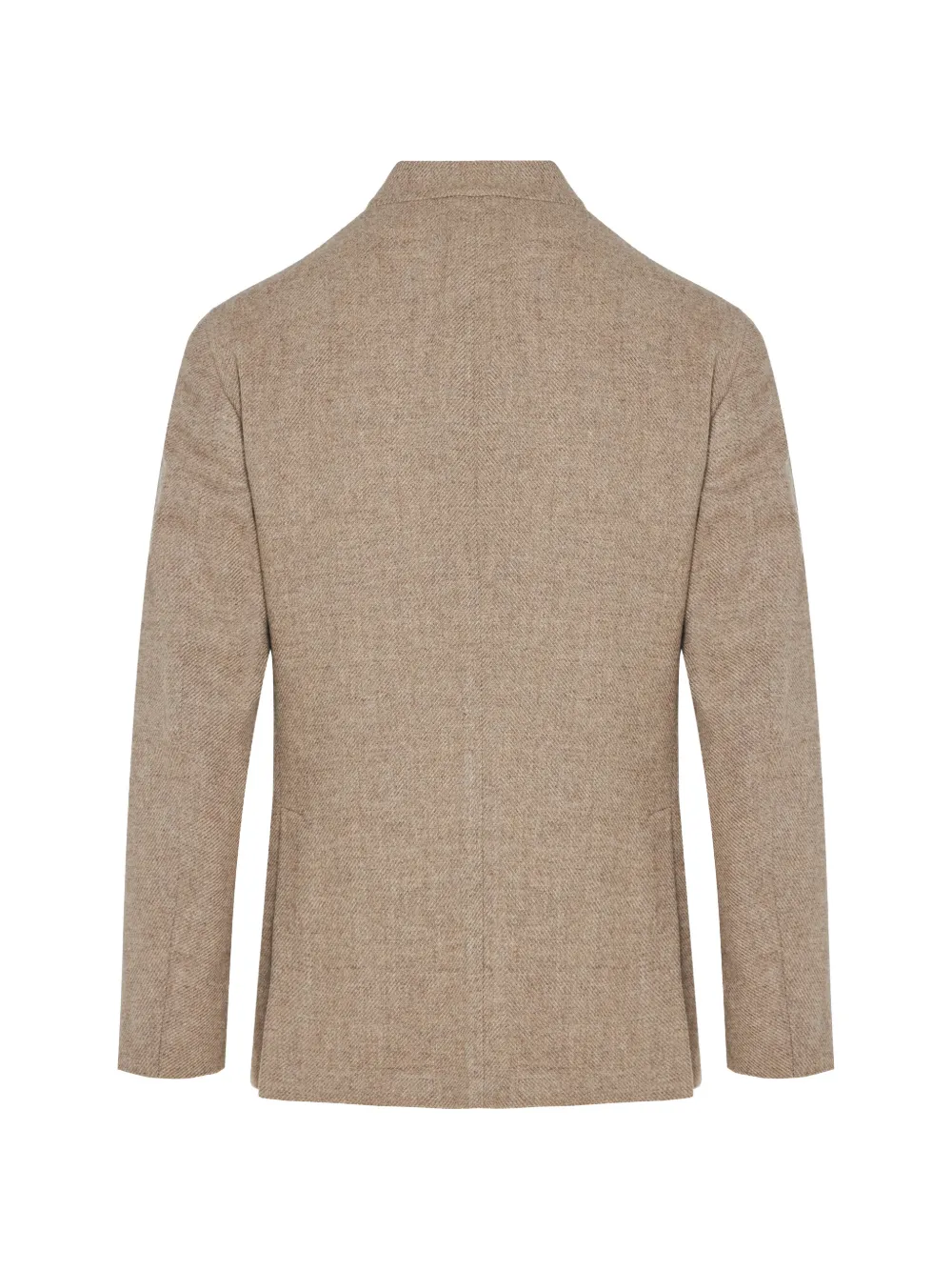 Boglioli Button-up jack met ronde hoge kraag Beige