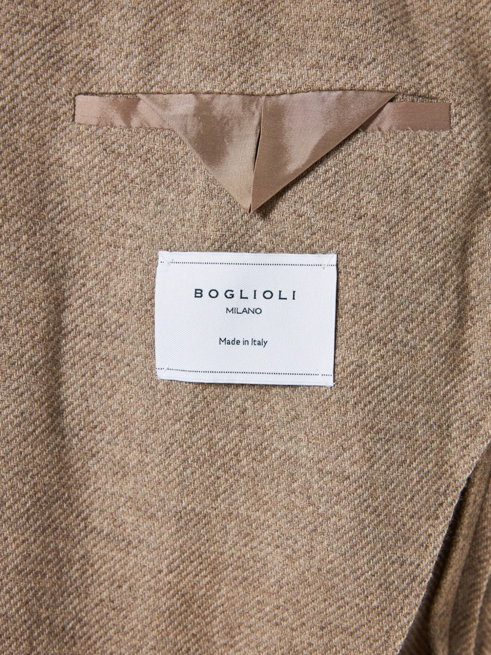 Boglioli Button-up jack met ronde hoge kraag Beige