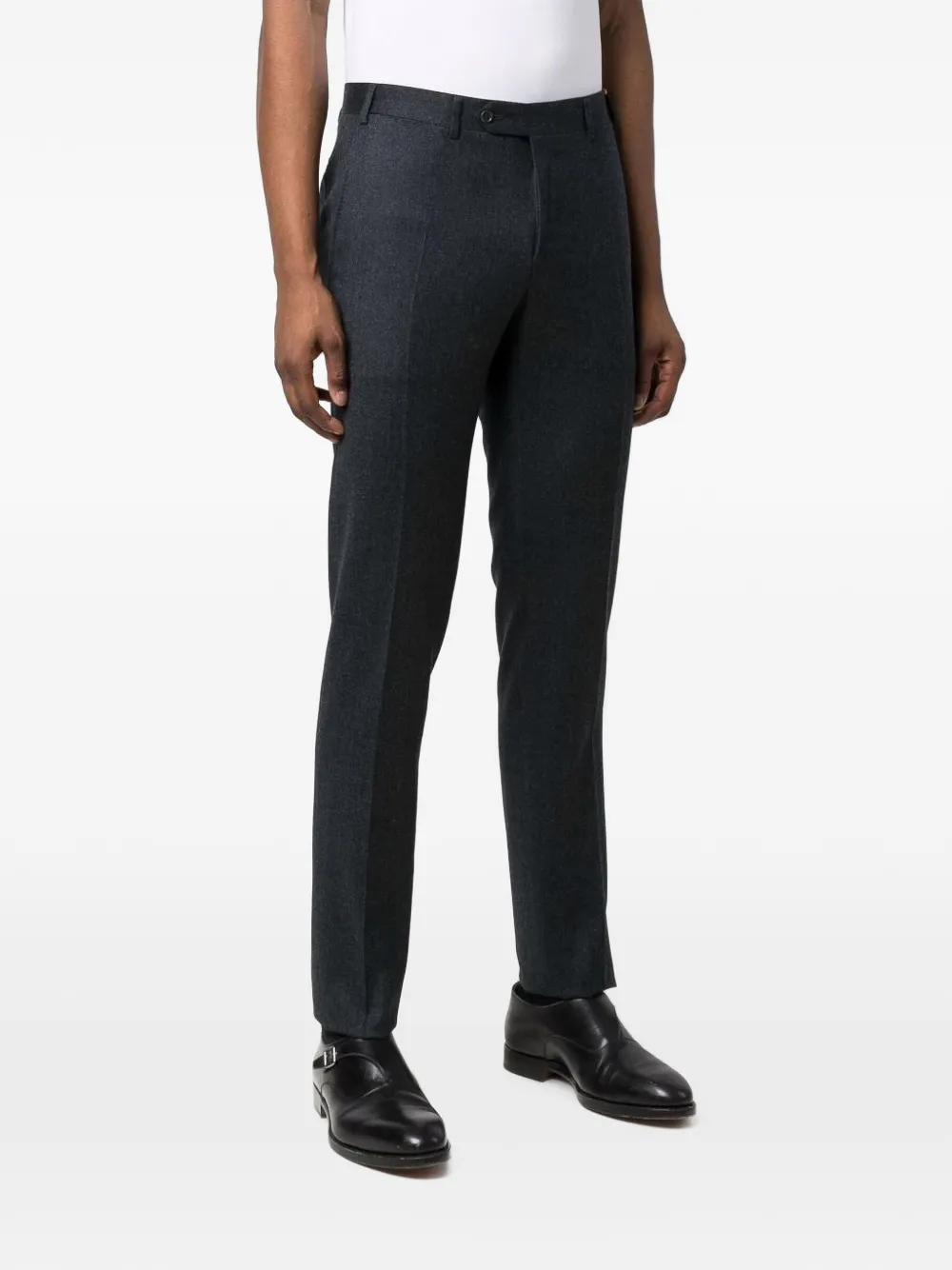 Canali pressed-crease tailored trousers Grijs