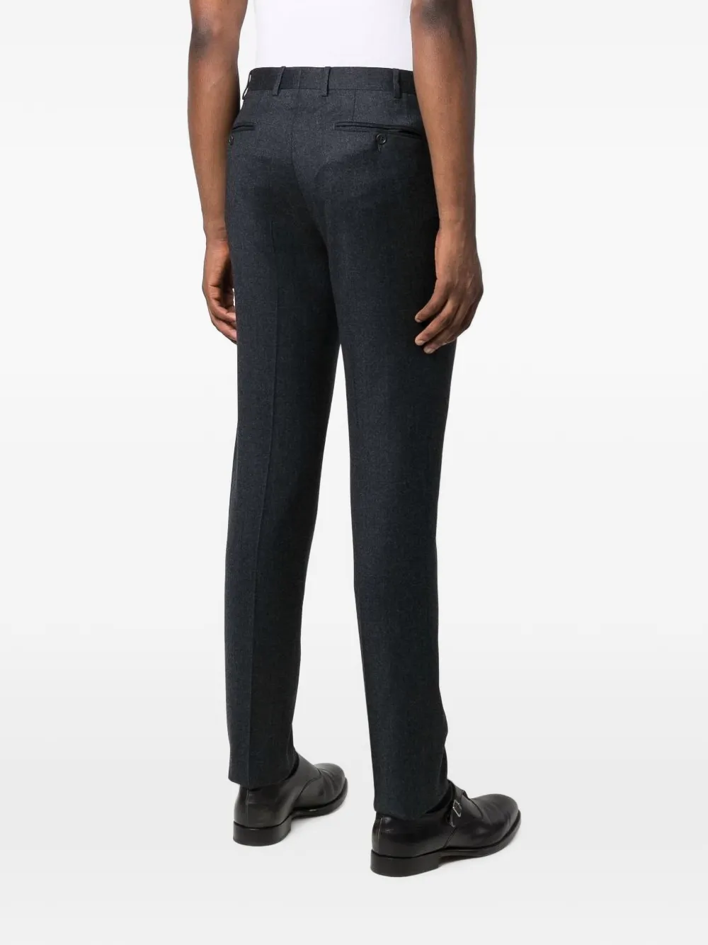 Canali pressed-crease tailored trousers Grijs