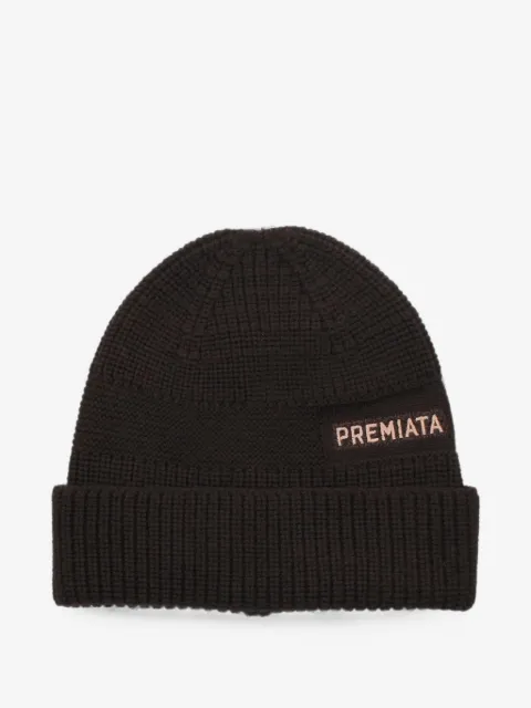 Premiata Halta logo-patch beanie hat