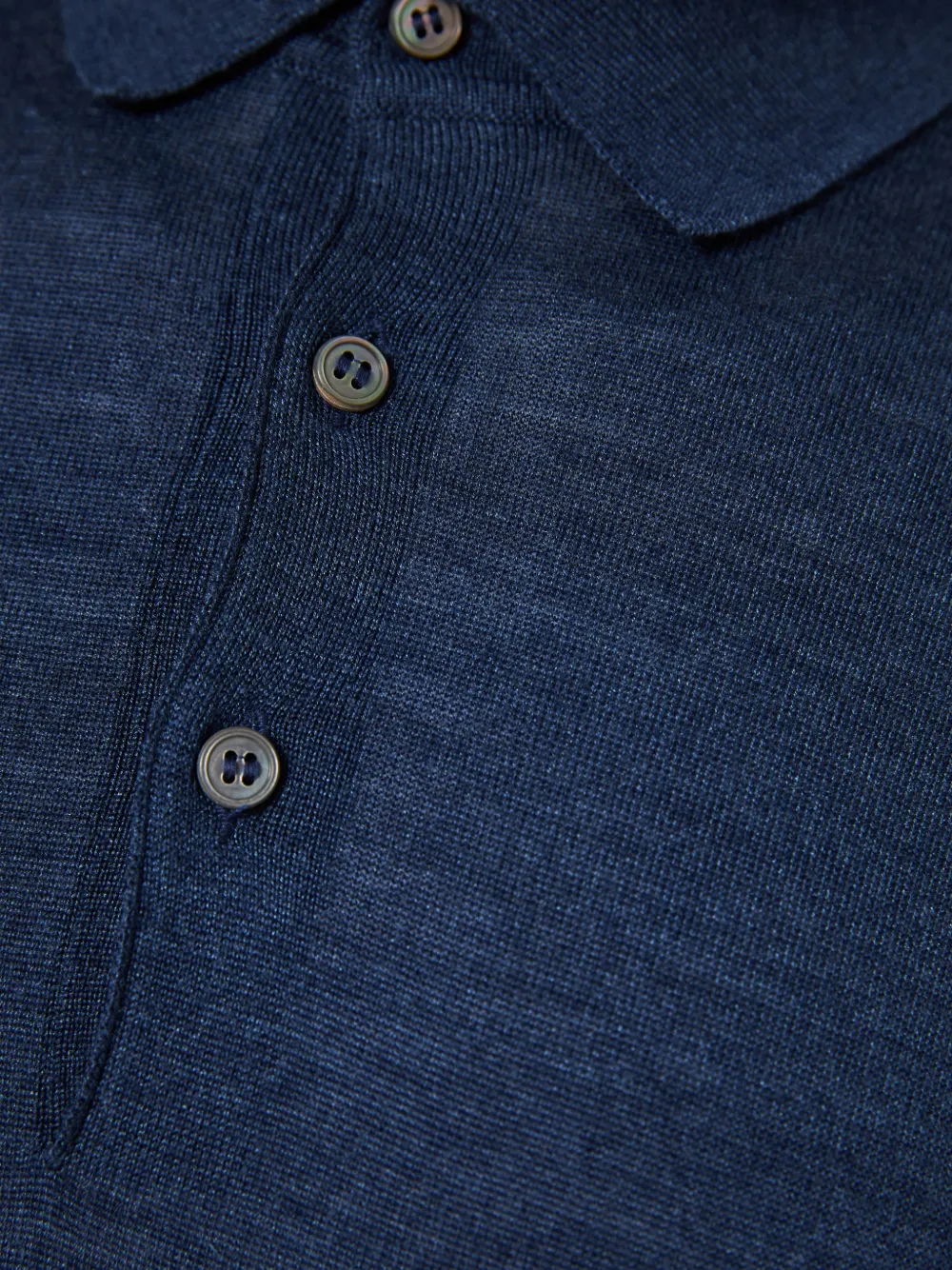 Barba Poloshirt met lange mouwen Blauw