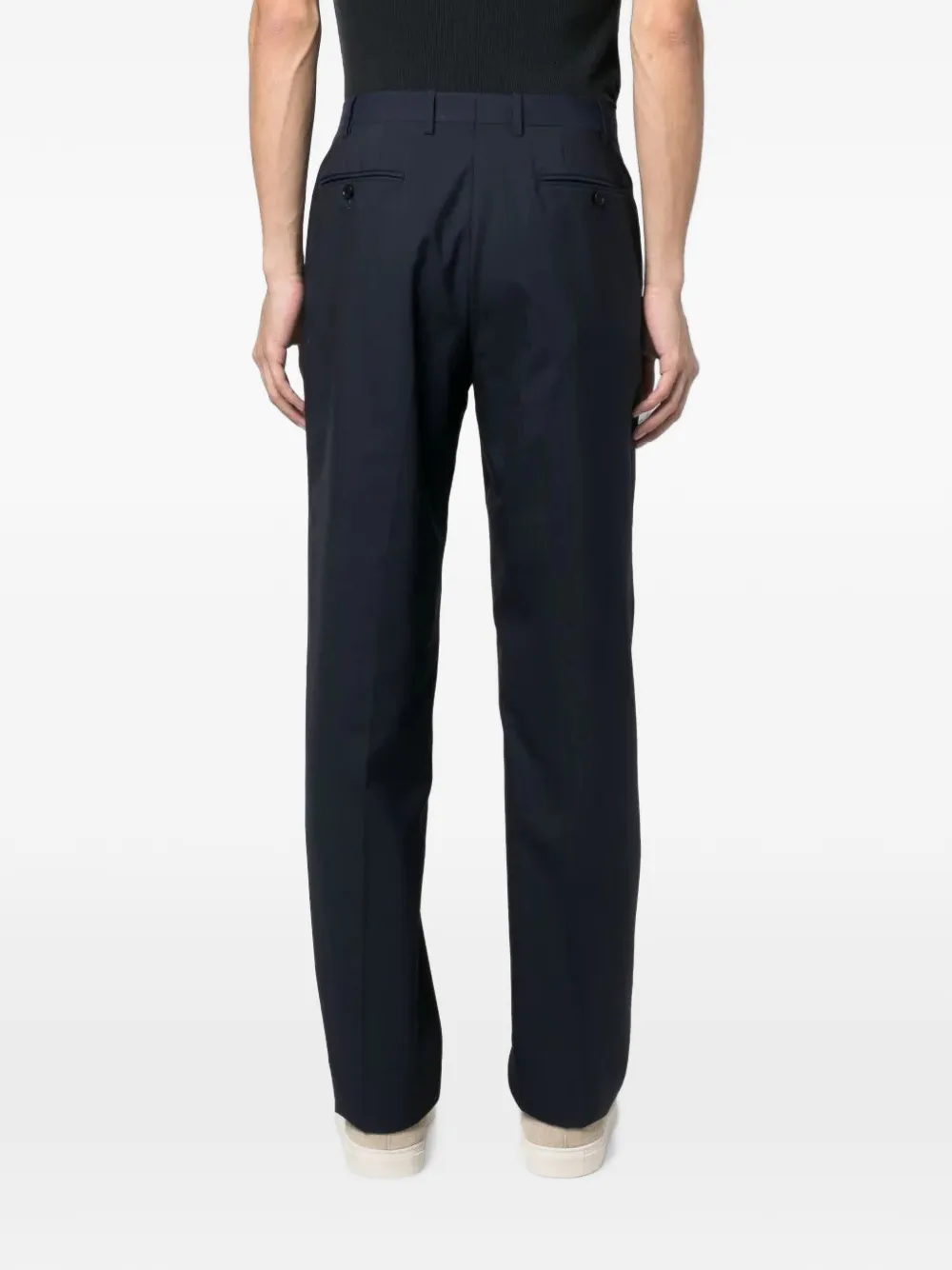 Canali pressed-crease tailored trousers Blauw