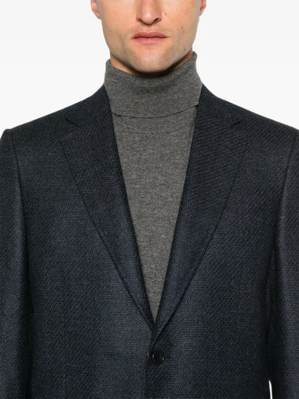Canali Blazer met enkele rij knopen Blauw