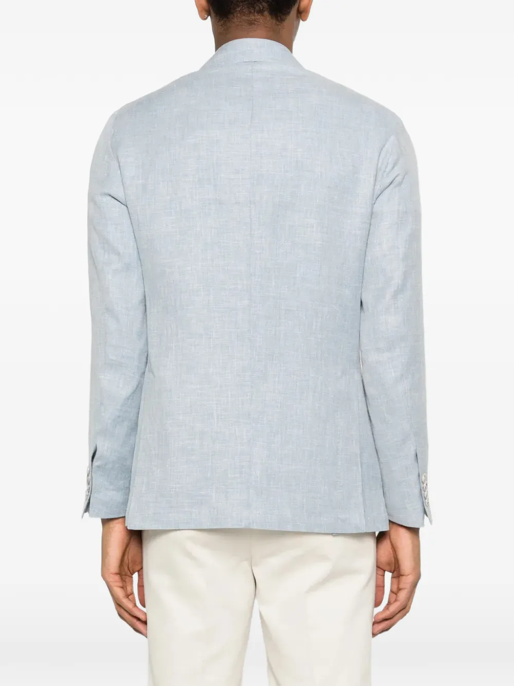 Barba Blazer met enkele rij knopen Blauw