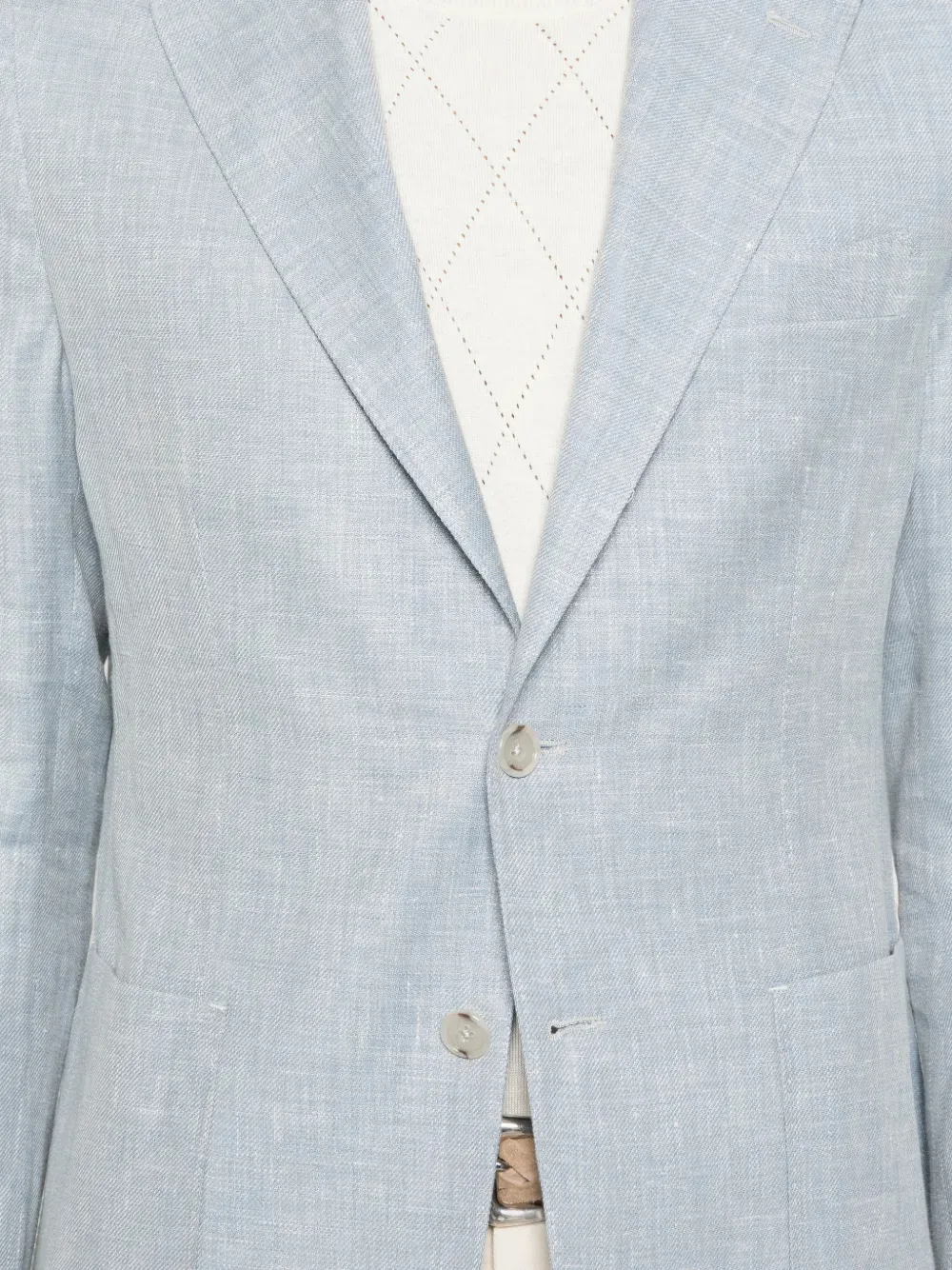 Barba Blazer met enkele rij knopen Blauw