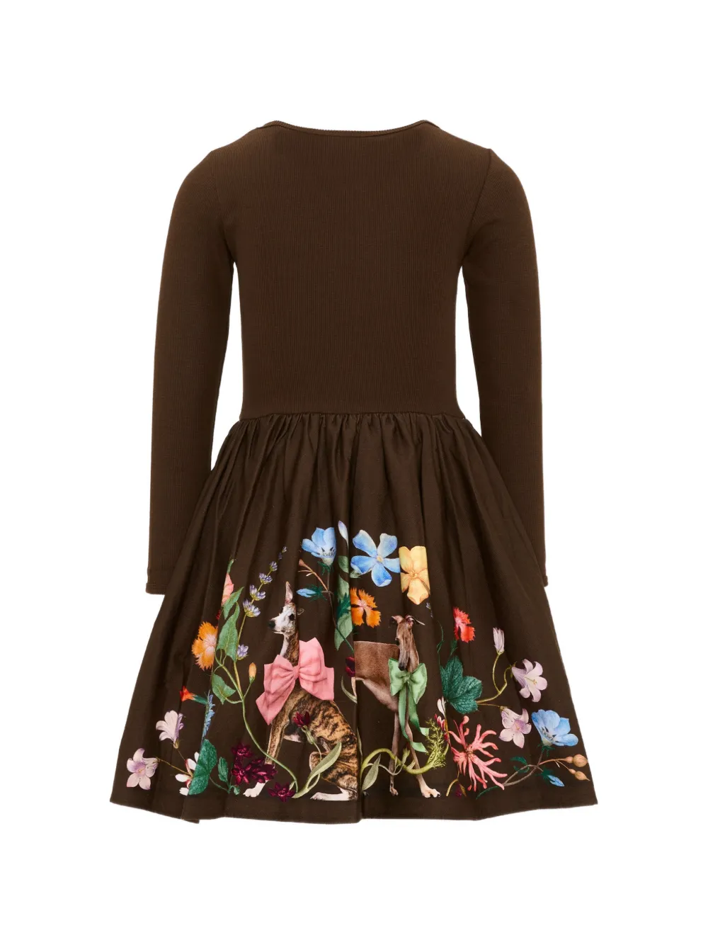 Molo Casie floral-print long-sleeve dress Bruin