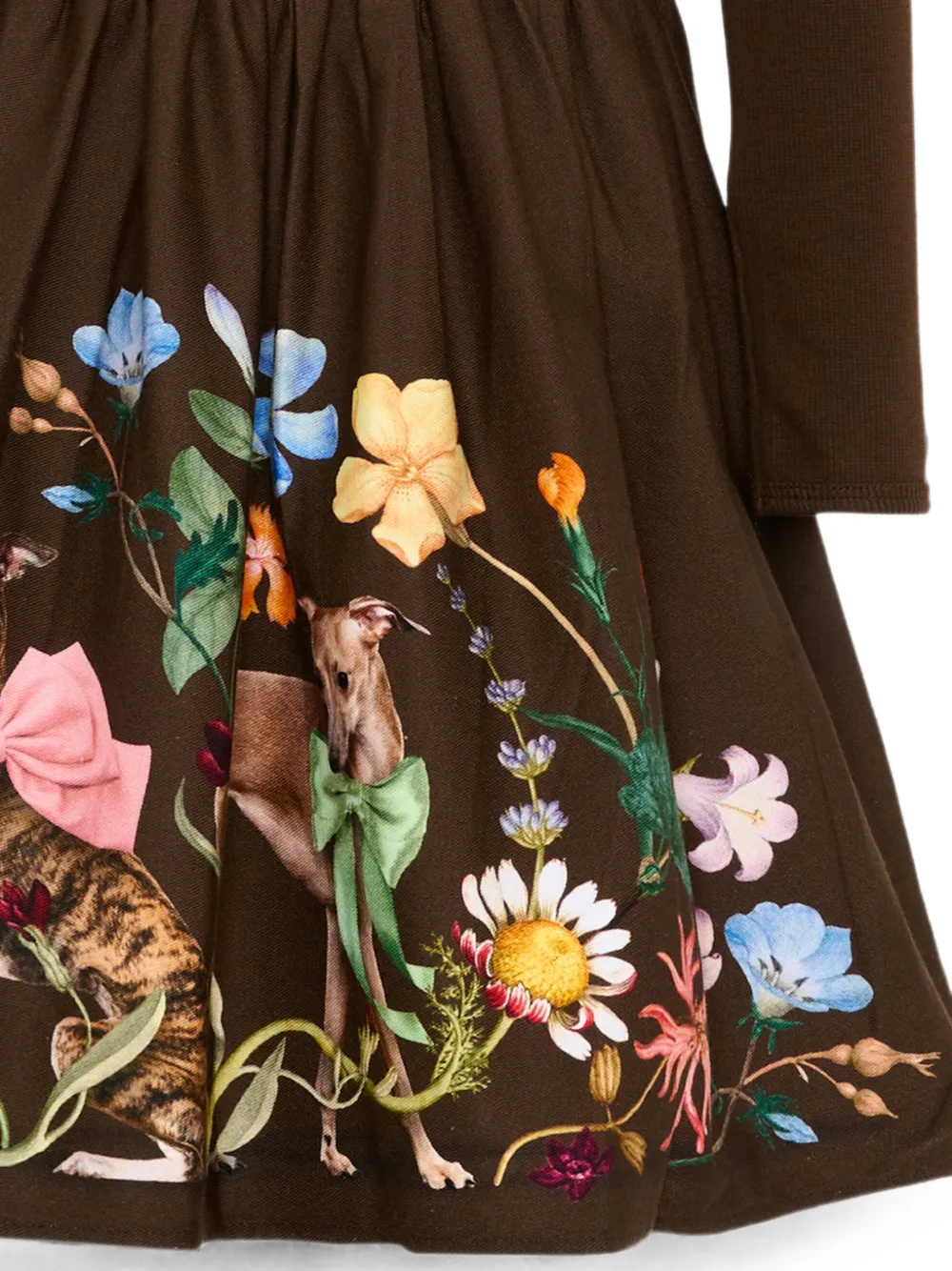 Molo Casie floral-print long-sleeve dress Bruin