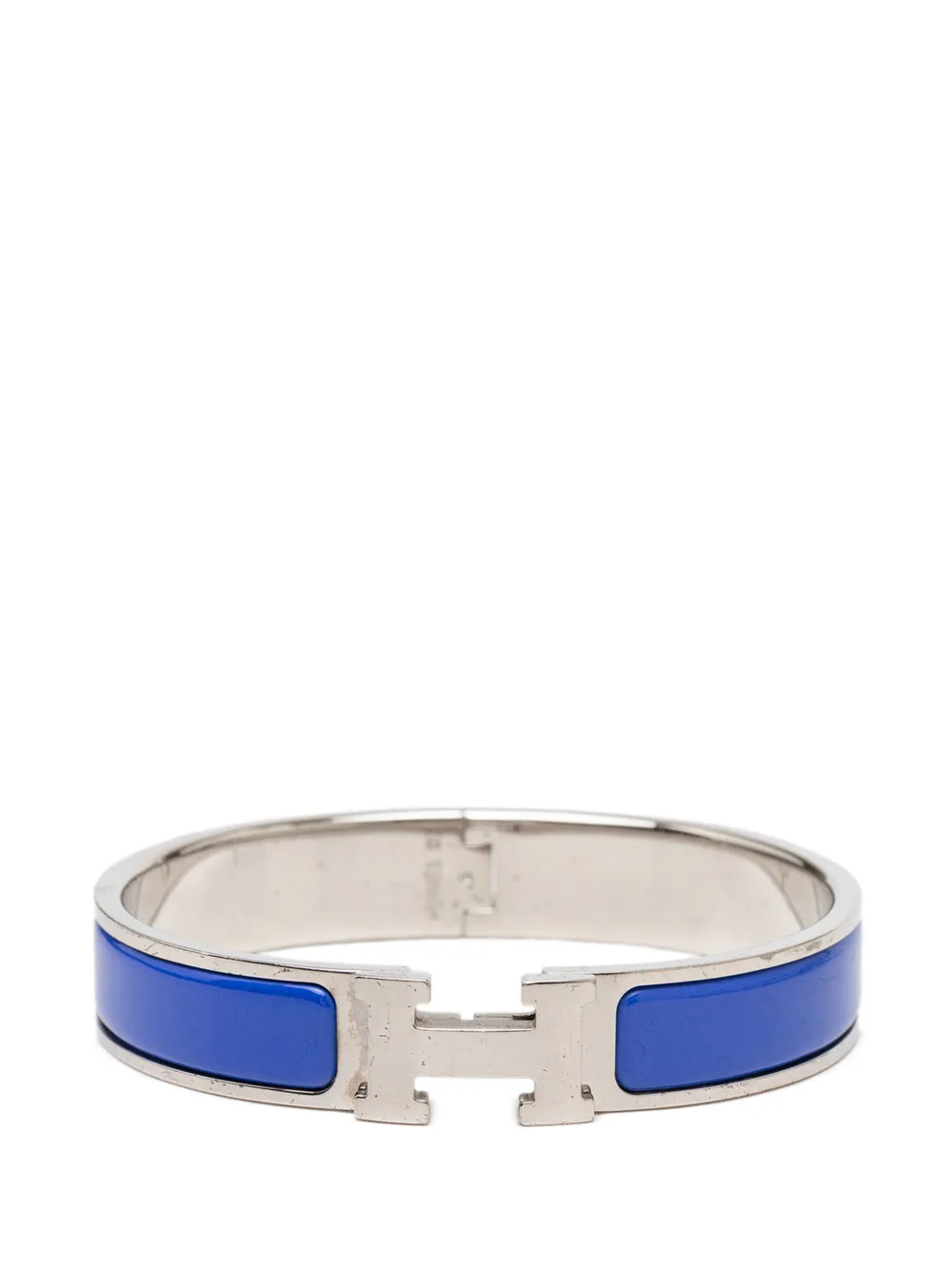 Hermès Pre-Owned 20th Century Narrow Enamel Clic H Bracelet GM costume bracelet - Blau