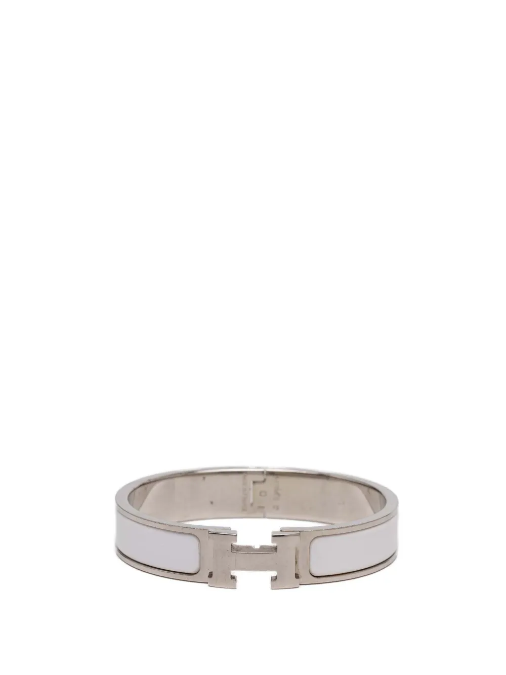 Hermès Pre-Owned 20th Century Narrow Enamel Clic H Bracelet GM costume bracelet - Silber