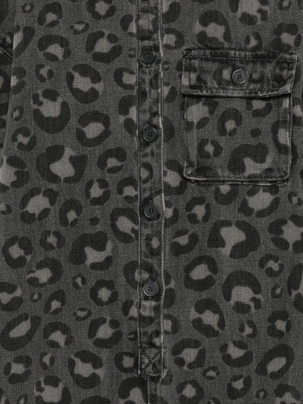 Douuod Kids Denim jumpsuit met luipaard-print Grijs