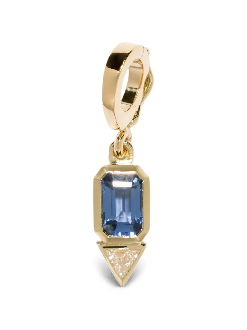 Azlee sapphire and diamond trillion pendant - Oro