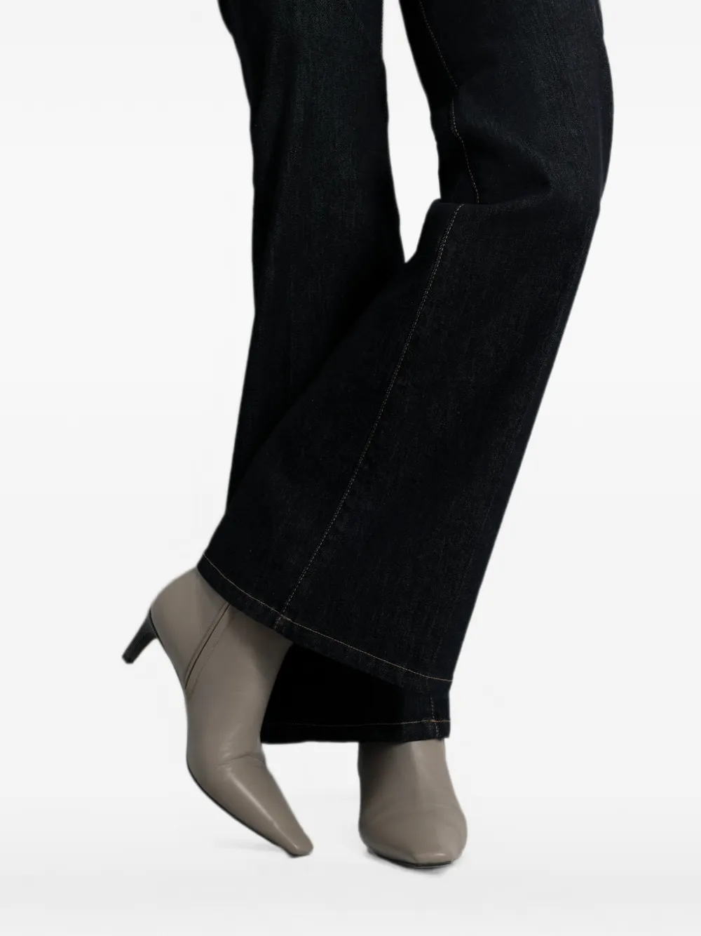 Brunello Cucinelli City pointed-toe ankle boots Grijs