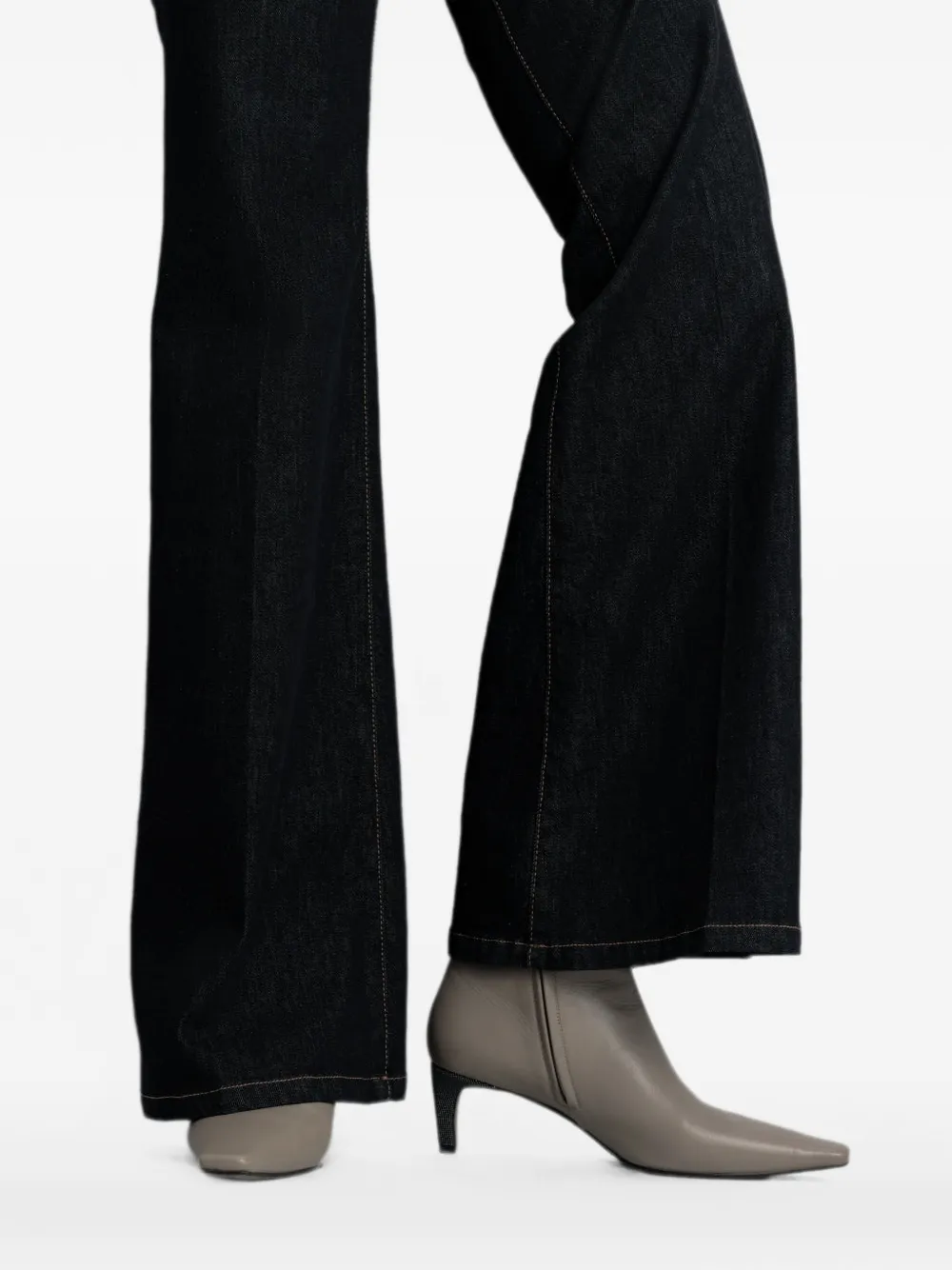 Brunello Cucinelli City pointed-toe ankle boots Grijs