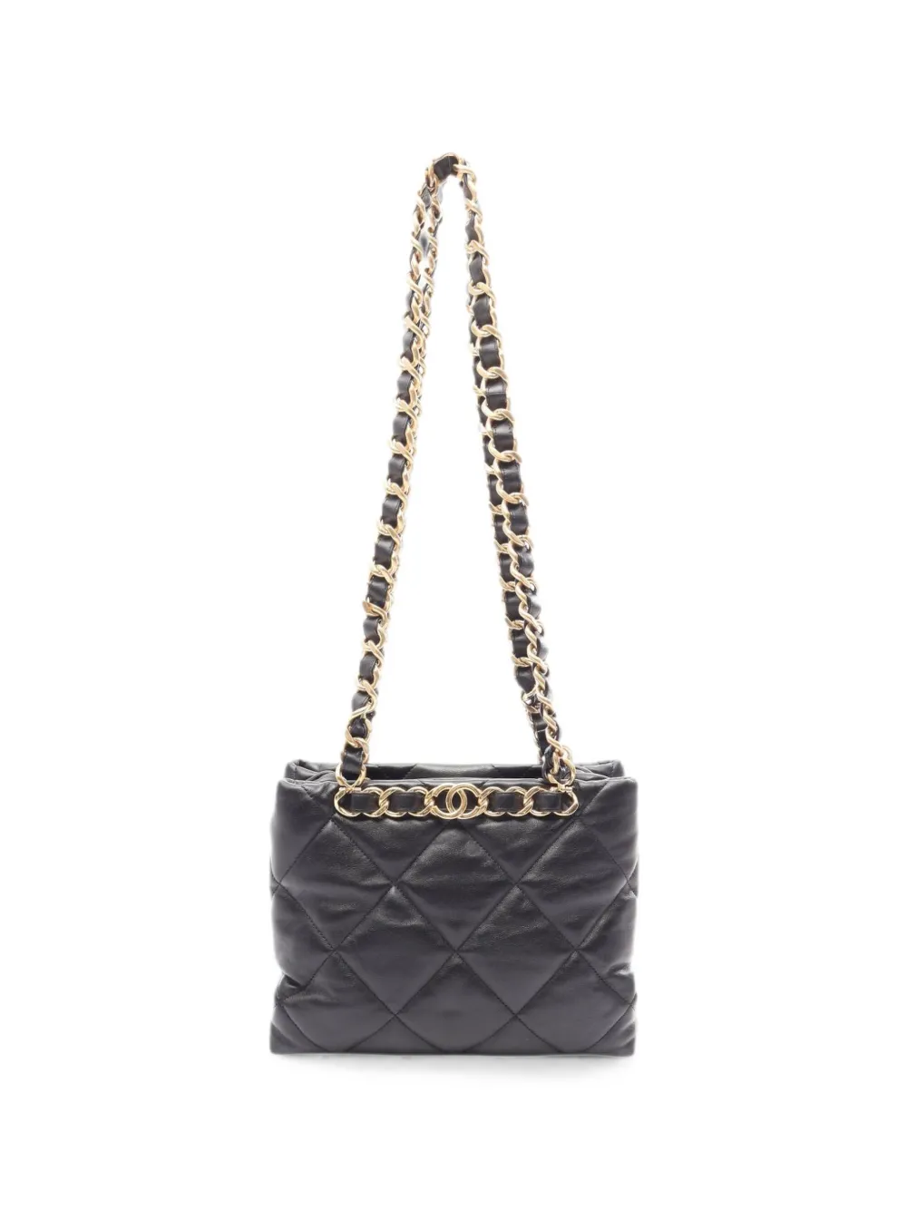 CHANEL Pre-Owned 2021 small Matelassé chain shoulder bag - Nero