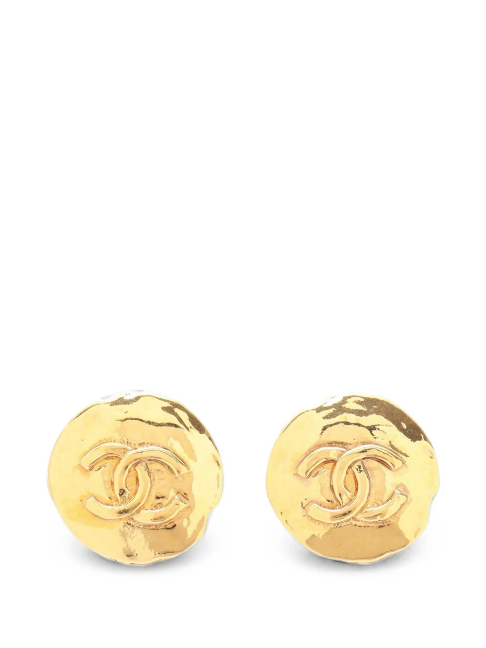 CHANEL Pre-Owned 1993 Coco Mark earrings - Gold