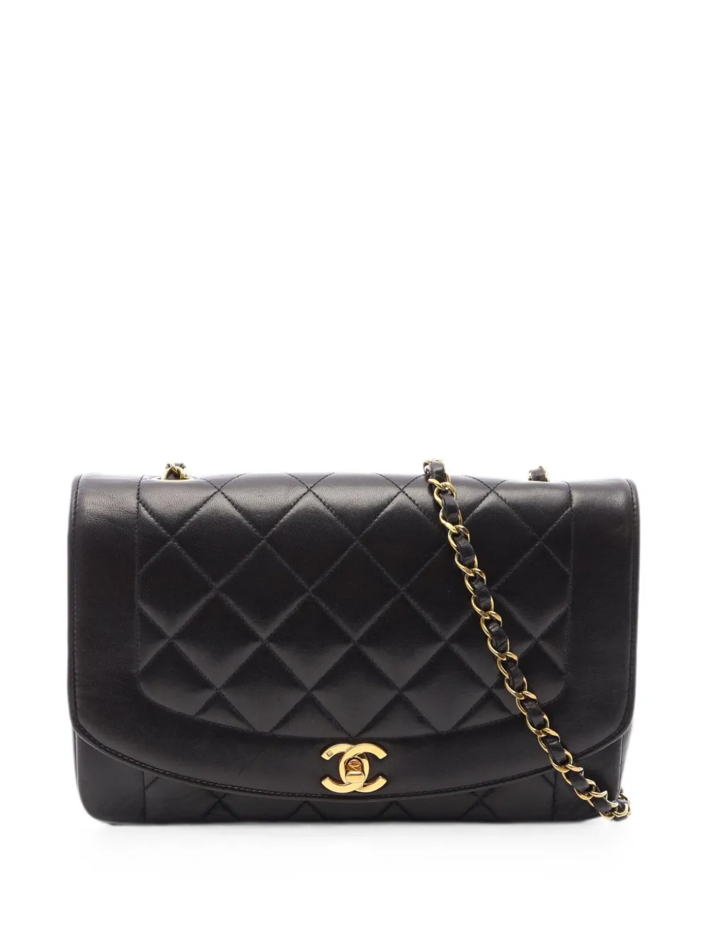 CHANEL Pre-Owned 1991-1994 Diana matelassé shoulder bag - Black