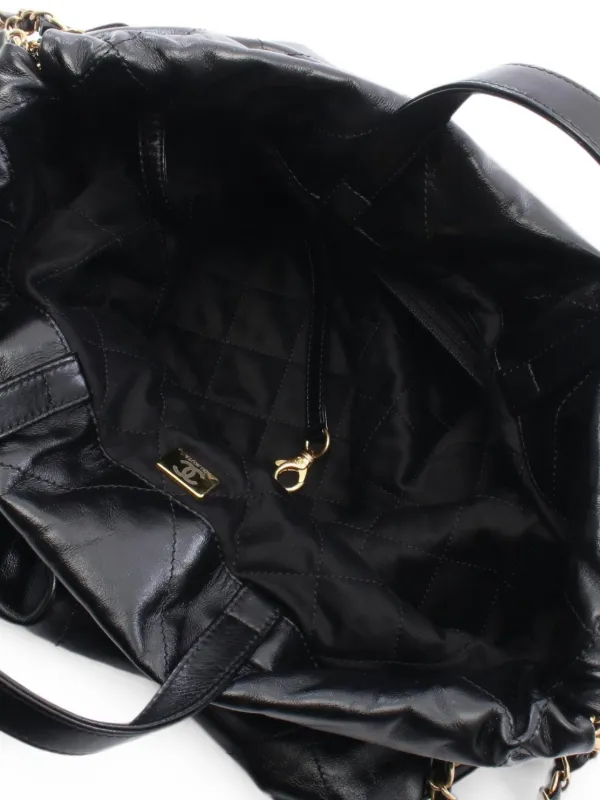CHANEL Pre-Owned Large Chanel 22 Quilted Backpack | Black  display picture 2