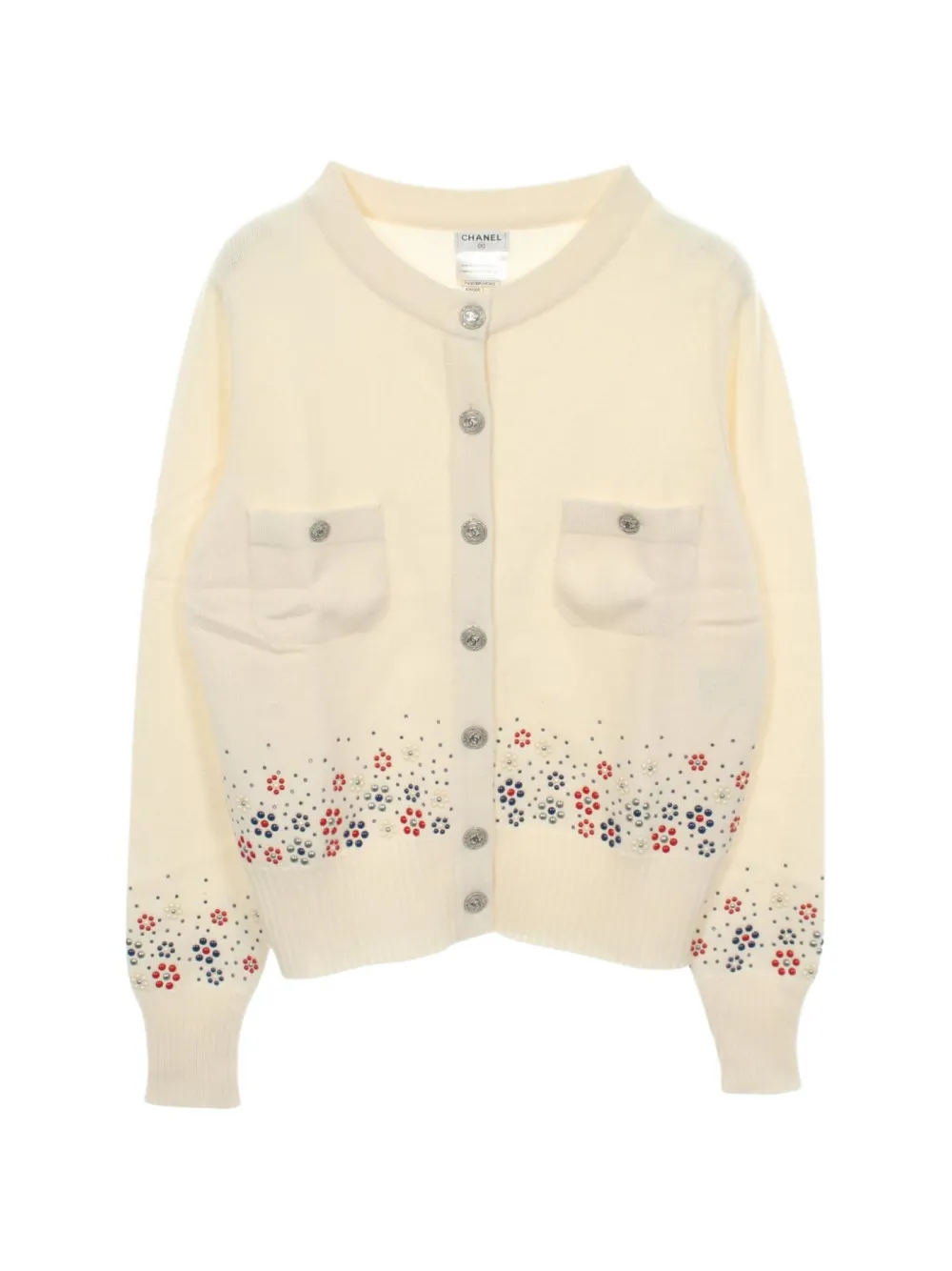 CHANEL Pre-Owned 1986-1988 Coco Mark studs cardigan - Toni neutri
