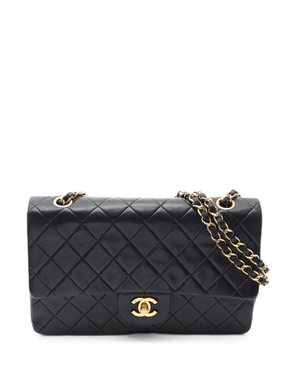 CHANEL Pre-Owned 1989-1991 Matelassé double flap crossbody bag - Nero