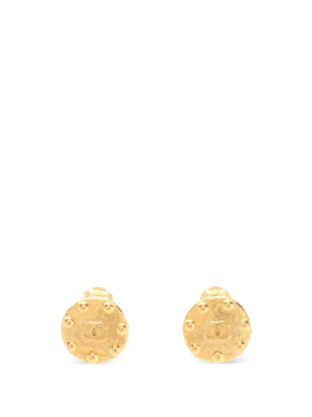 CHANEL Pre-Owned 1997 Coco Mark Dot earrings - Oro
