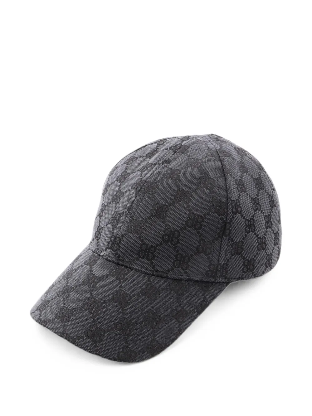 Balenciaga Pre-Owned x Gucci 2020s Hacker logo-patterned cap - Grau
