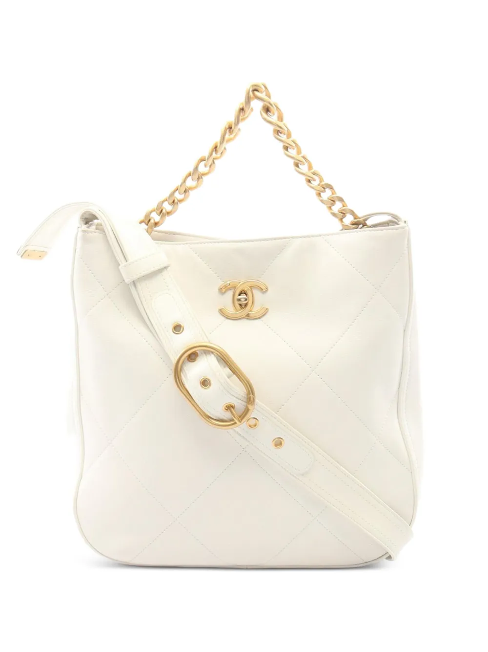 CHANEL Pre-Owned Matelassé shoulder bag - Bianco