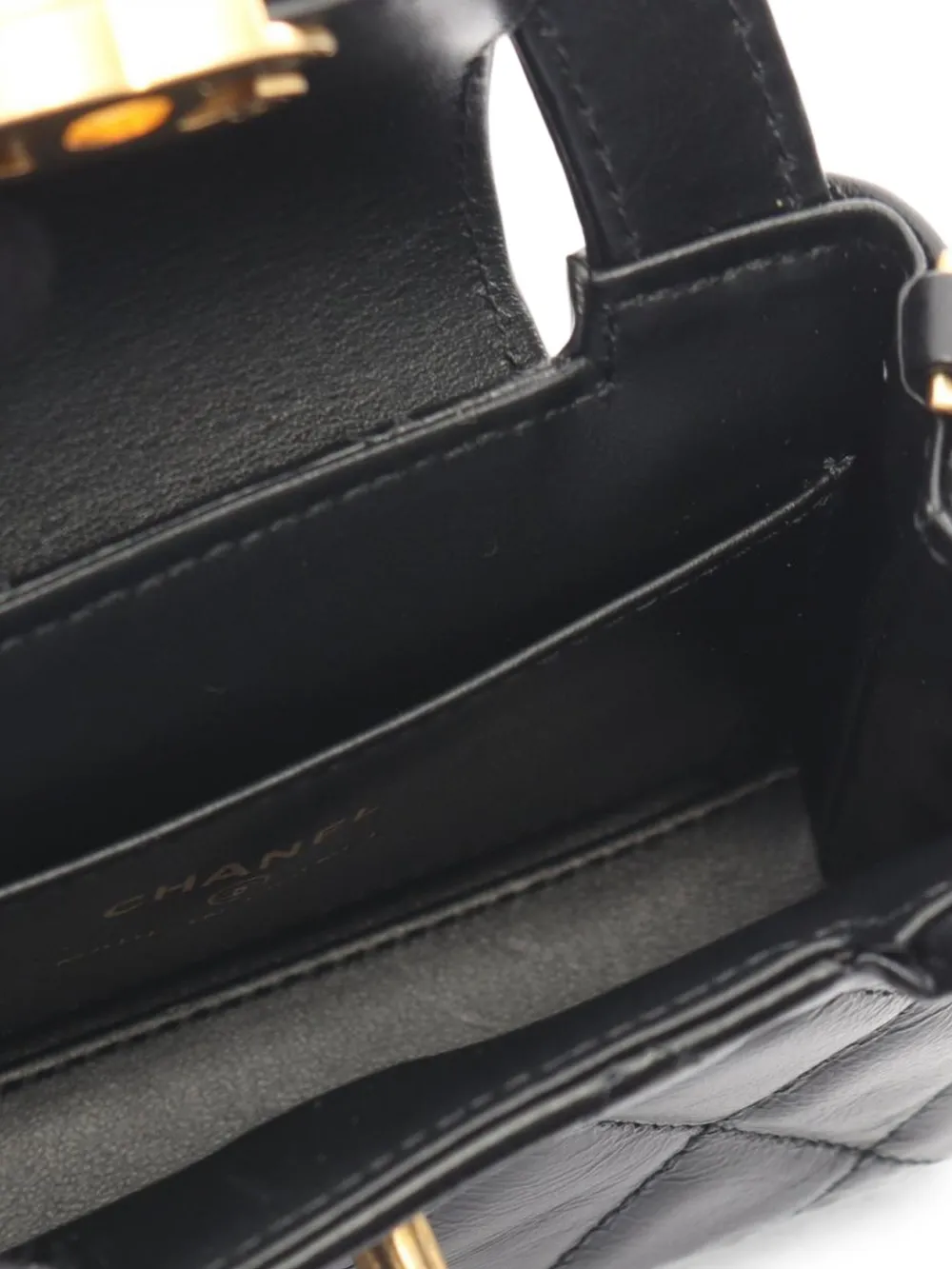 CHANEL Pre-Owned Matelassé shopper met draaislot Zwart