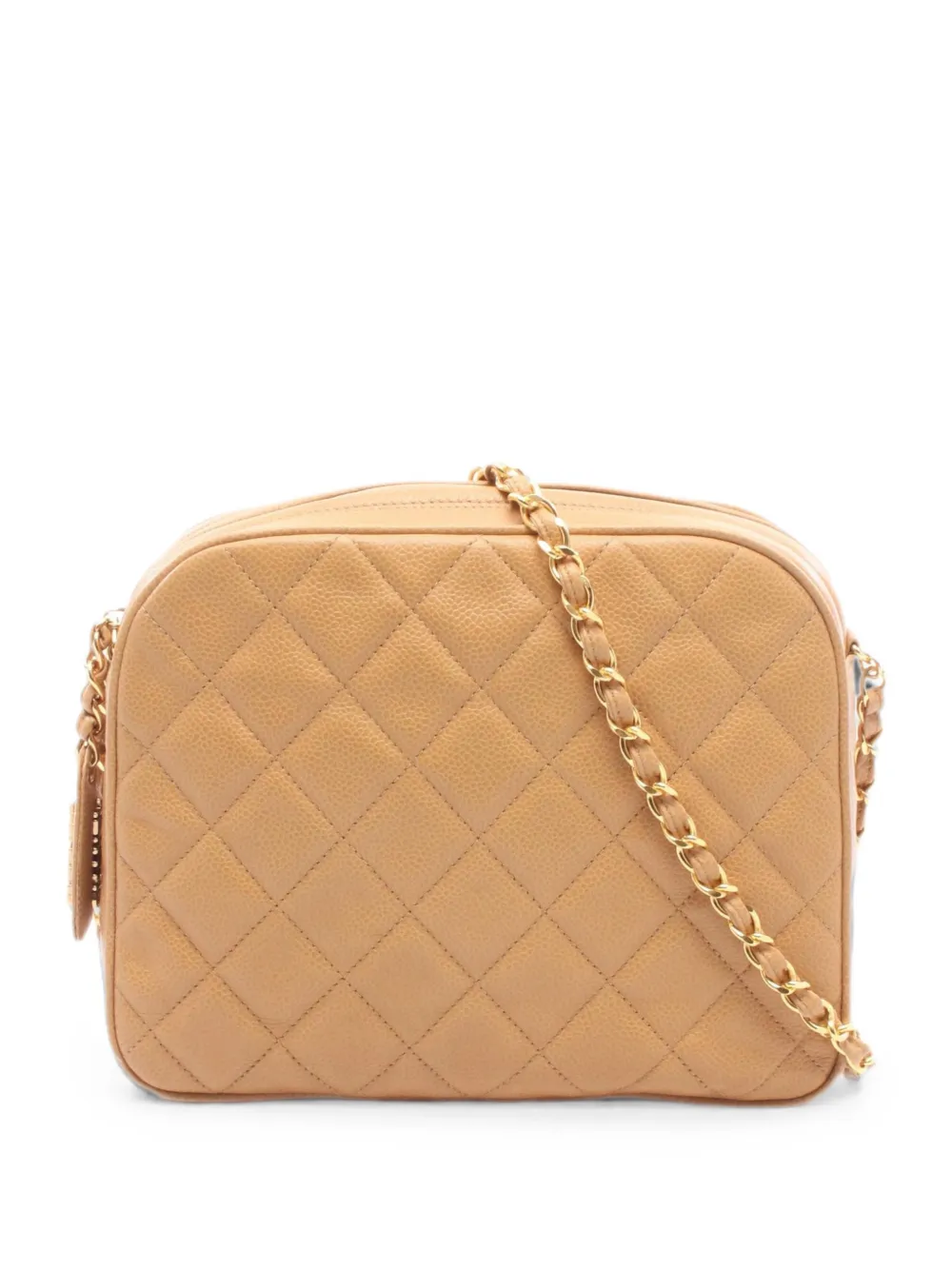 CHANEL Pre-Owned 1994-1996 Matelassé Caviar shoulder bag - Arancione