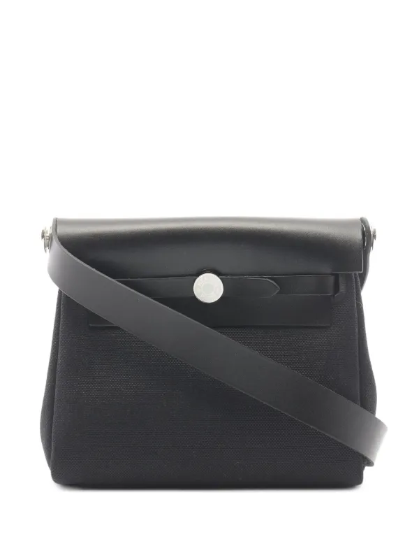 Hermès Pre-owned 2010s Mini Herbag Zip Shoulder Bag in Black