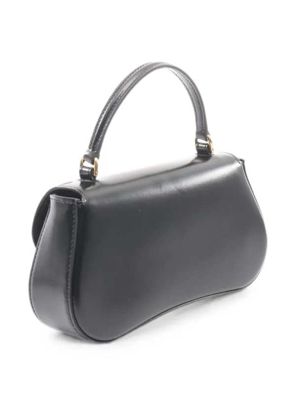 バッグ old celine triomphe shoulder bag leather Celine Pre-Owned 2010s Triomphe Shoulder Bag | Black | FARFETCH